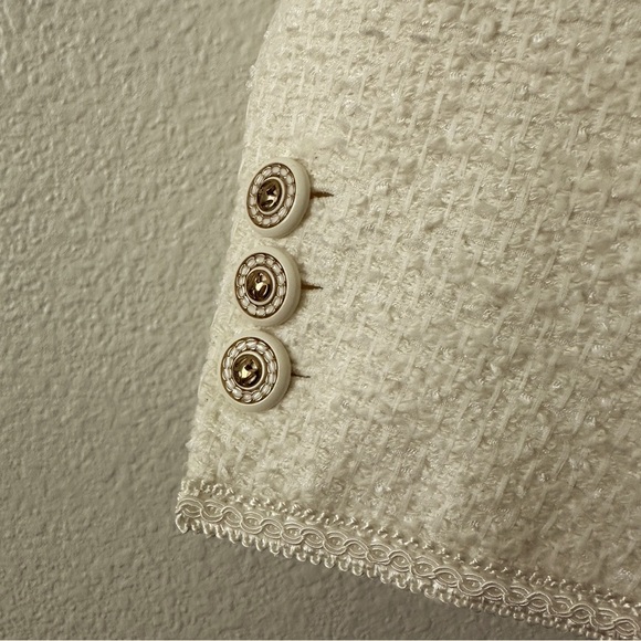 LOOKAST Trimming Round Neck Winter Tweed Jacket - Picture 6 of 7